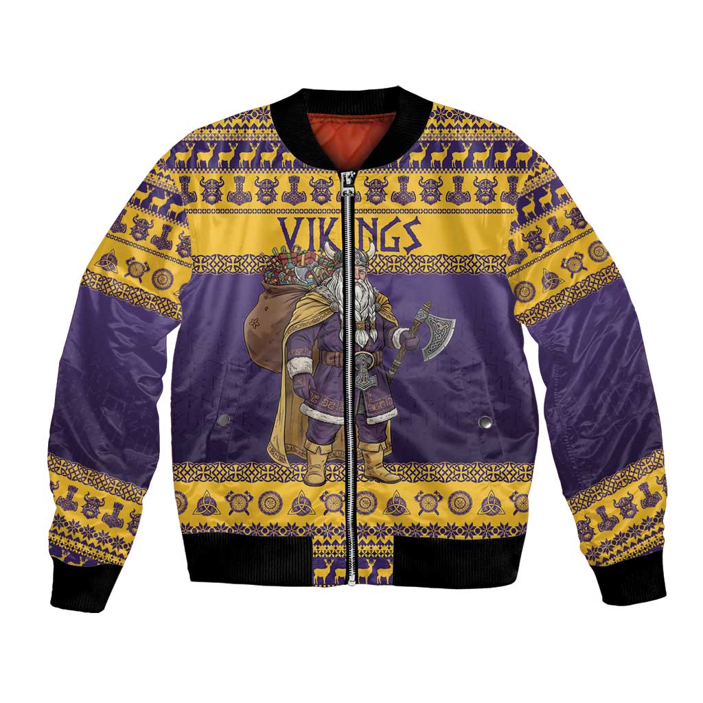 Merry Christmas from Vikingnations Bomber Jacket Valhalla-La Santa - Wonder Print Shop