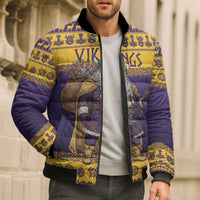 Merry Christmas from Vikingnations Bomber Puffer Jacket Valhalla-La Santa - Wonder Print Shop