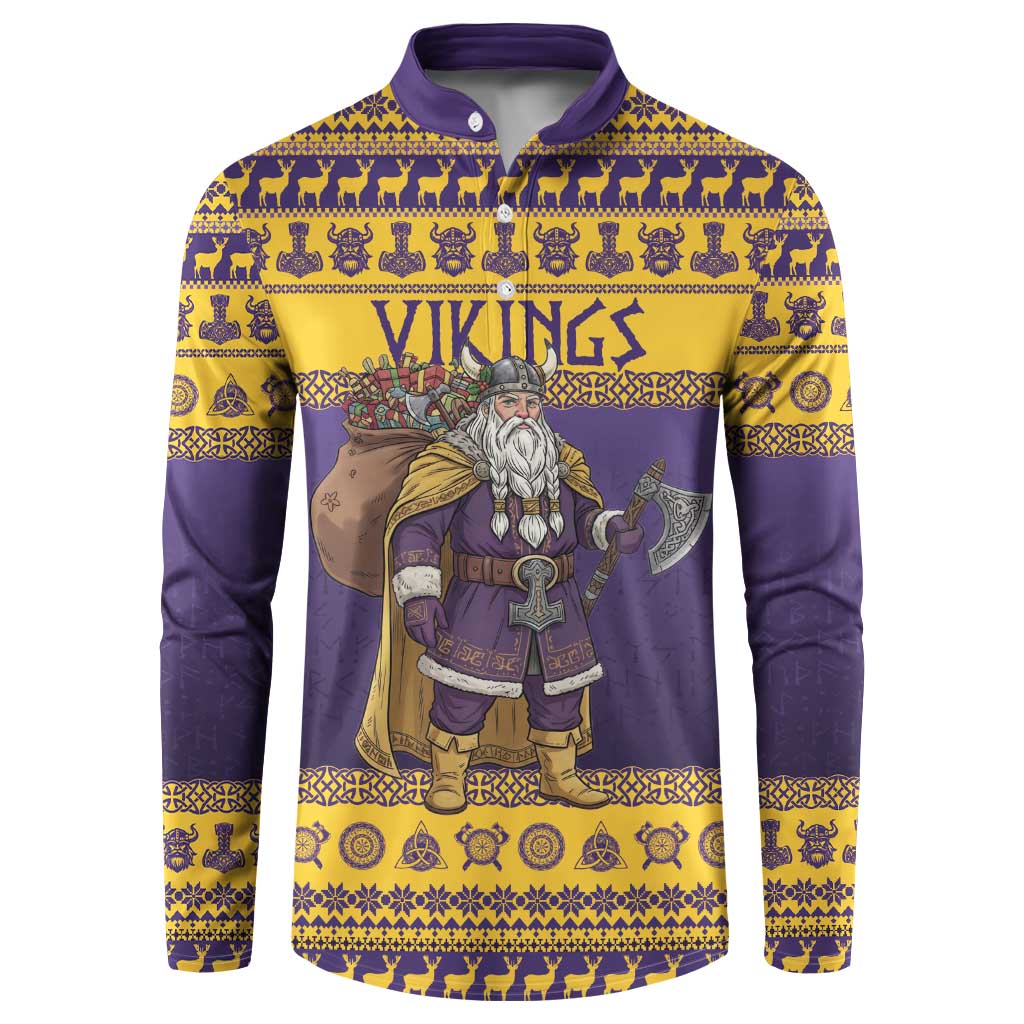 Merry Christmas from Vikingnations Button Sweatshirt Valhalla-La Santa - Wonder Print Shop