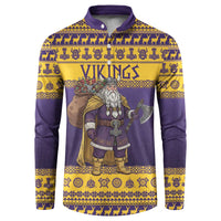 Merry Christmas from Vikingnations Button Sweatshirt Valhalla-La Santa - Wonder Print Shop