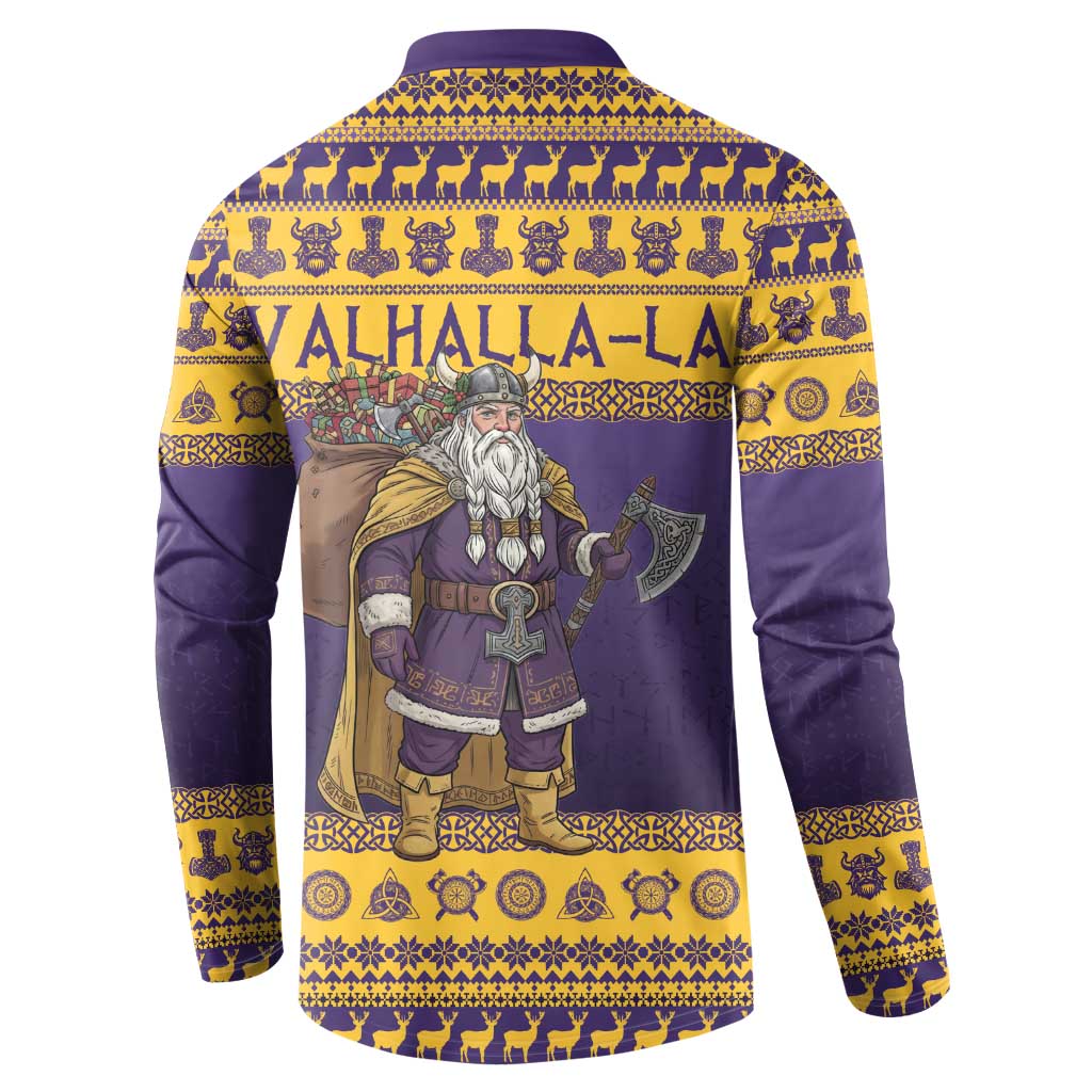 Merry Christmas from Vikingnations Button Sweatshirt Valhalla-La Santa - Wonder Print Shop