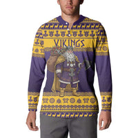 Merry Christmas from Vikingnations Button Sweatshirt Valhalla-La Santa - Wonder Print Shop