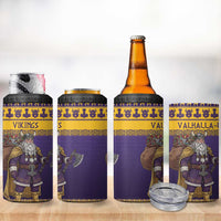 Merry Christmas from Vikingnations 4 in 1 Can Cooler Tumbler Valhalla-La Santa - Wonder Print Shop