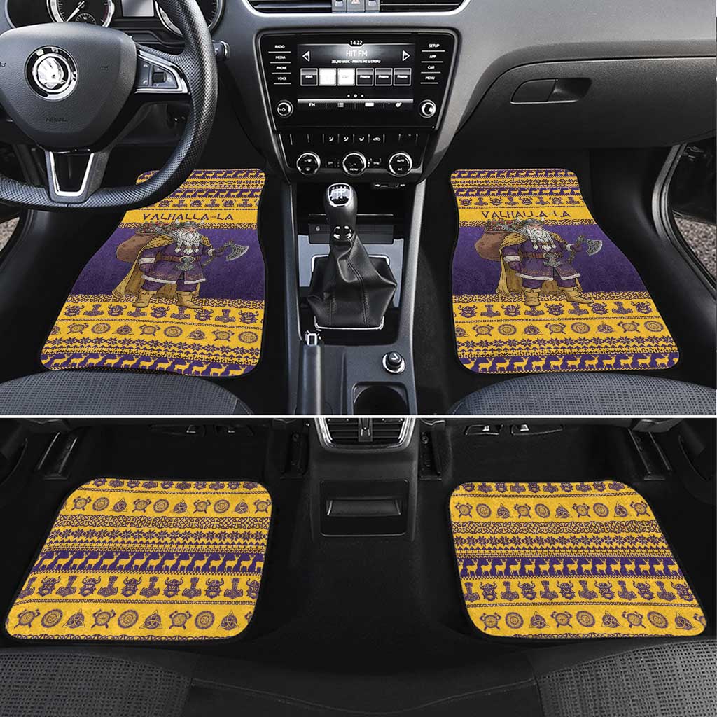 Merry Christmas from Vikingnations Car Mats Valhalla-La Santa - Wonder Print Shop