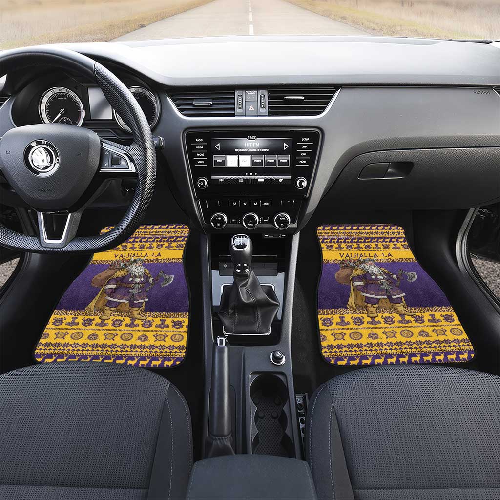 Merry Christmas from Vikingnations Car Mats Valhalla-La Santa - Wonder Print Shop