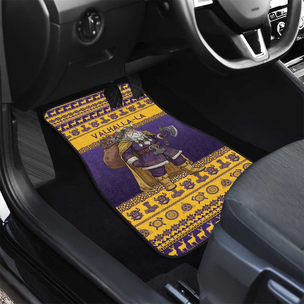 Merry Christmas from Vikingnations Car Mats Valhalla-La Santa - Wonder Print Shop