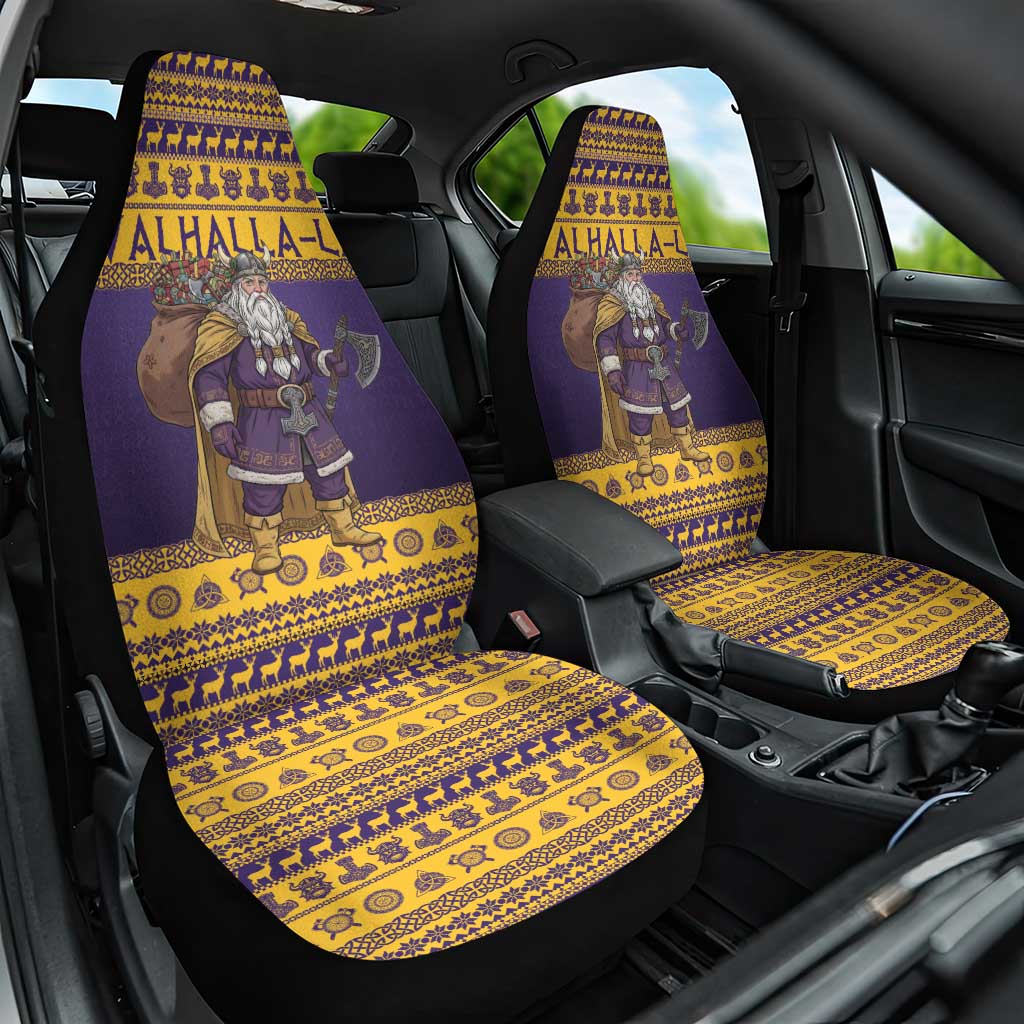 Merry Christmas from Vikingnations Car Seat Cover Valhalla-La Santa - Wonder Print Shop