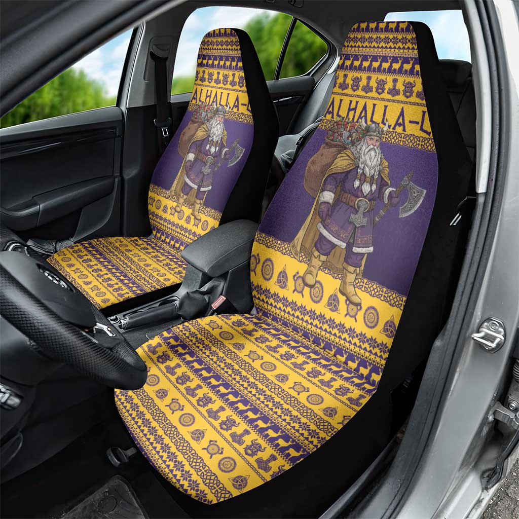 Merry Christmas from Vikingnations Car Seat Cover Valhalla-La Santa - Wonder Print Shop