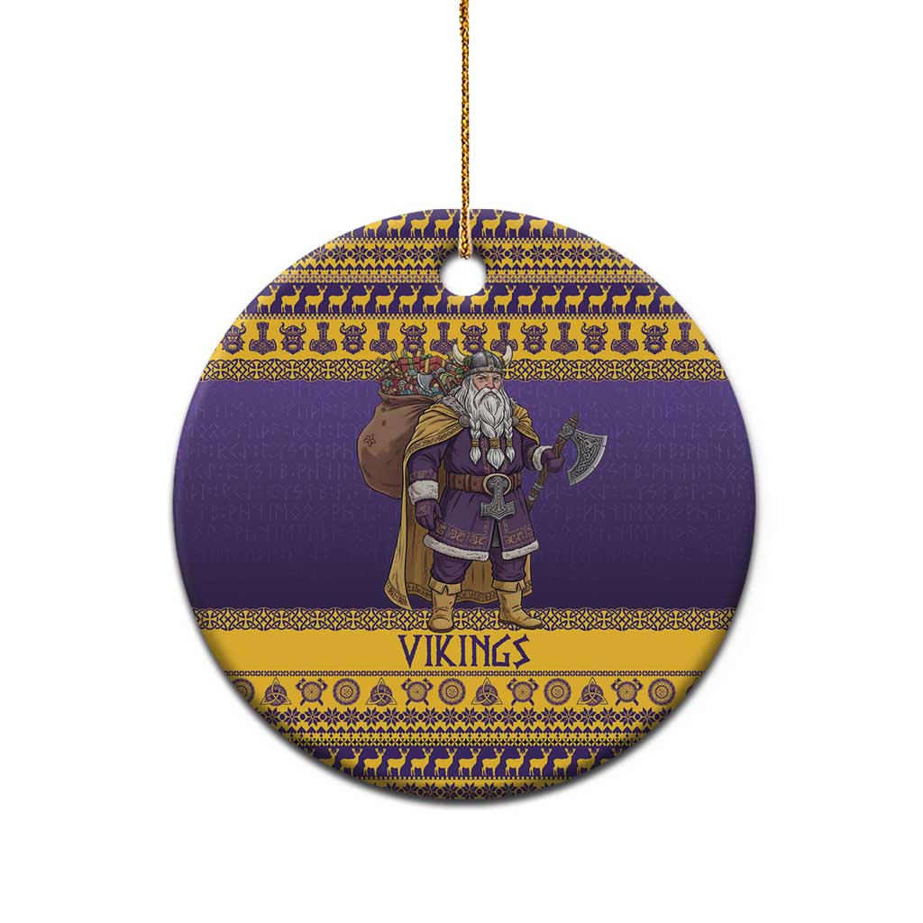 Merry Christmas from Vikingnations Ceramic Ornament Valhalla-La Santa - Wonder Print Shop