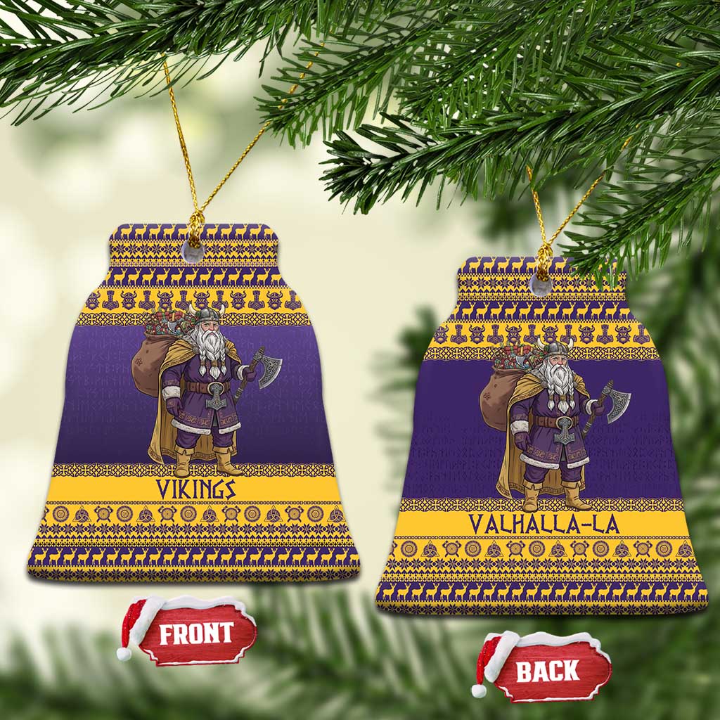 Merry Christmas from Vikingnations Ceramic Ornament Valhalla-La Santa - Wonder Print Shop