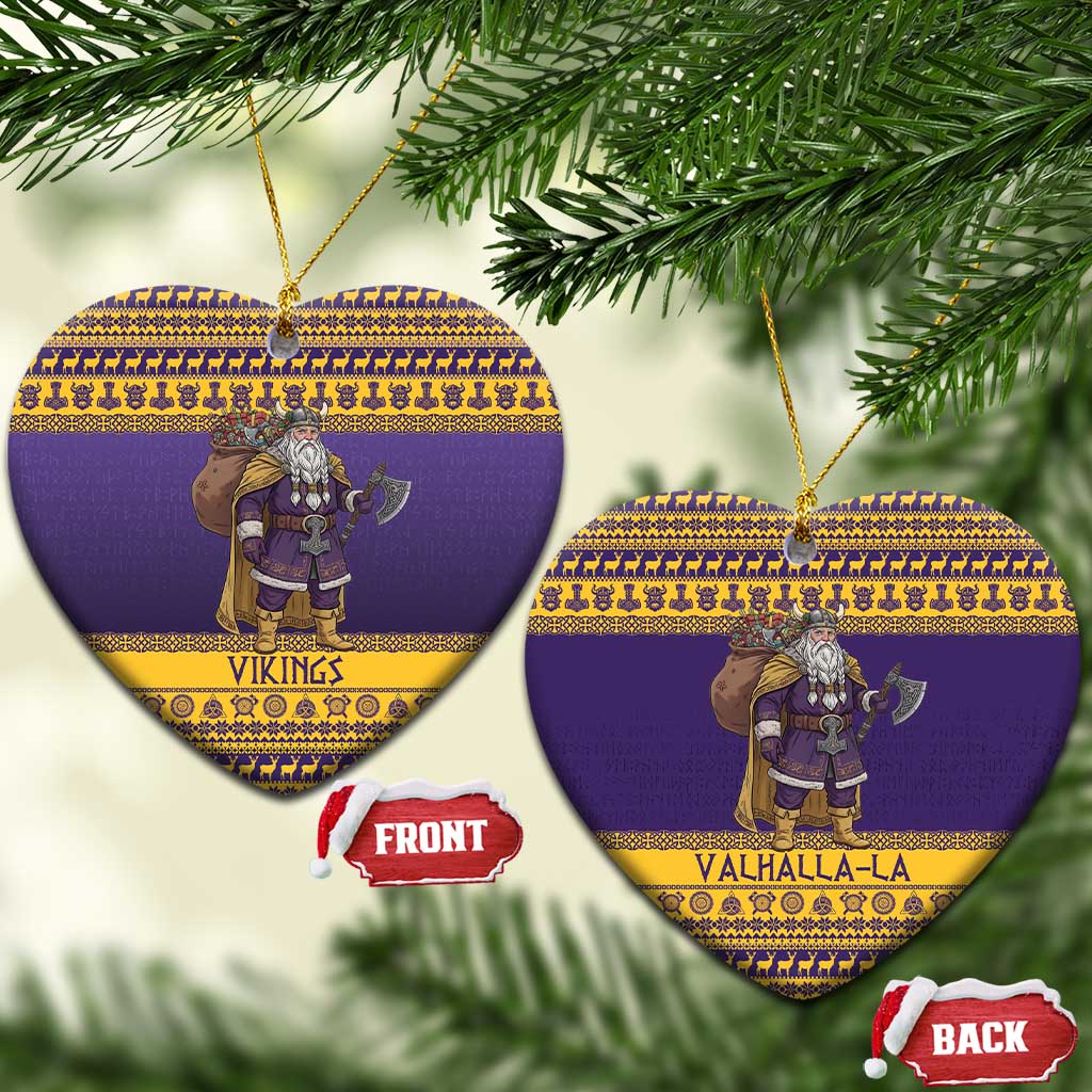 Merry Christmas from Vikingnations Ceramic Ornament Valhalla-La Santa - Wonder Print Shop