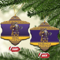 Merry Christmas from Vikingnations Ceramic Ornament Valhalla-La Santa - Wonder Print Shop