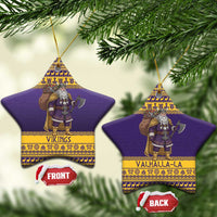 Merry Christmas from Vikingnations Ceramic Ornament Valhalla-La Santa - Wonder Print Shop