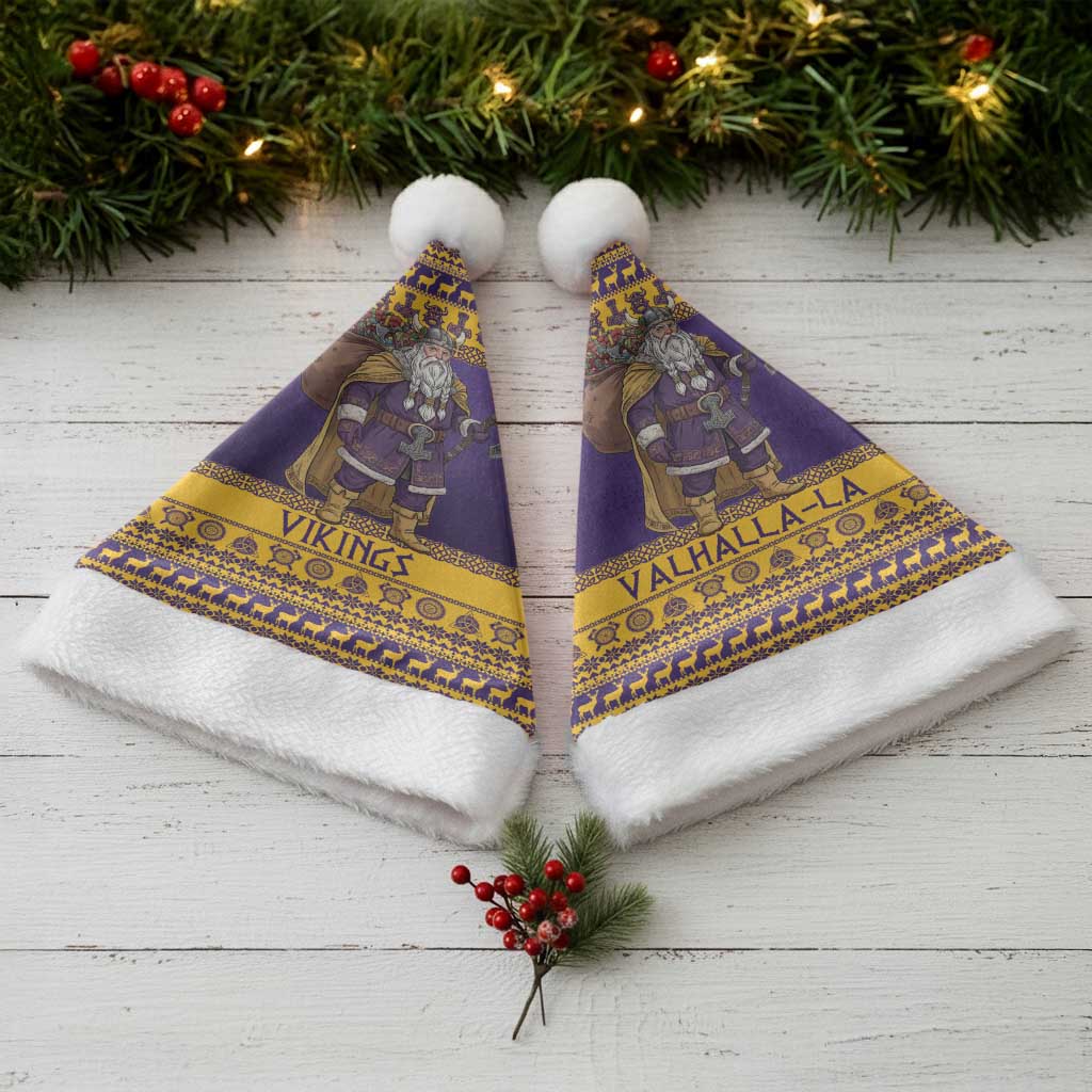 Merry Christmas from Vikingnations Christmas Santa Hat Valhalla-La Santa - Wonder Print Shop