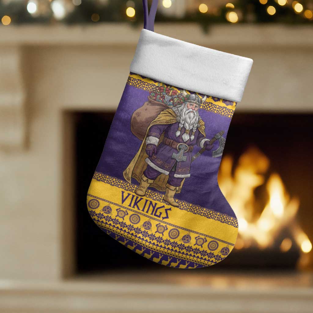Merry Christmas from Vikingnations Christmas Stocking Valhalla-La Santa - Wonder Print Shop