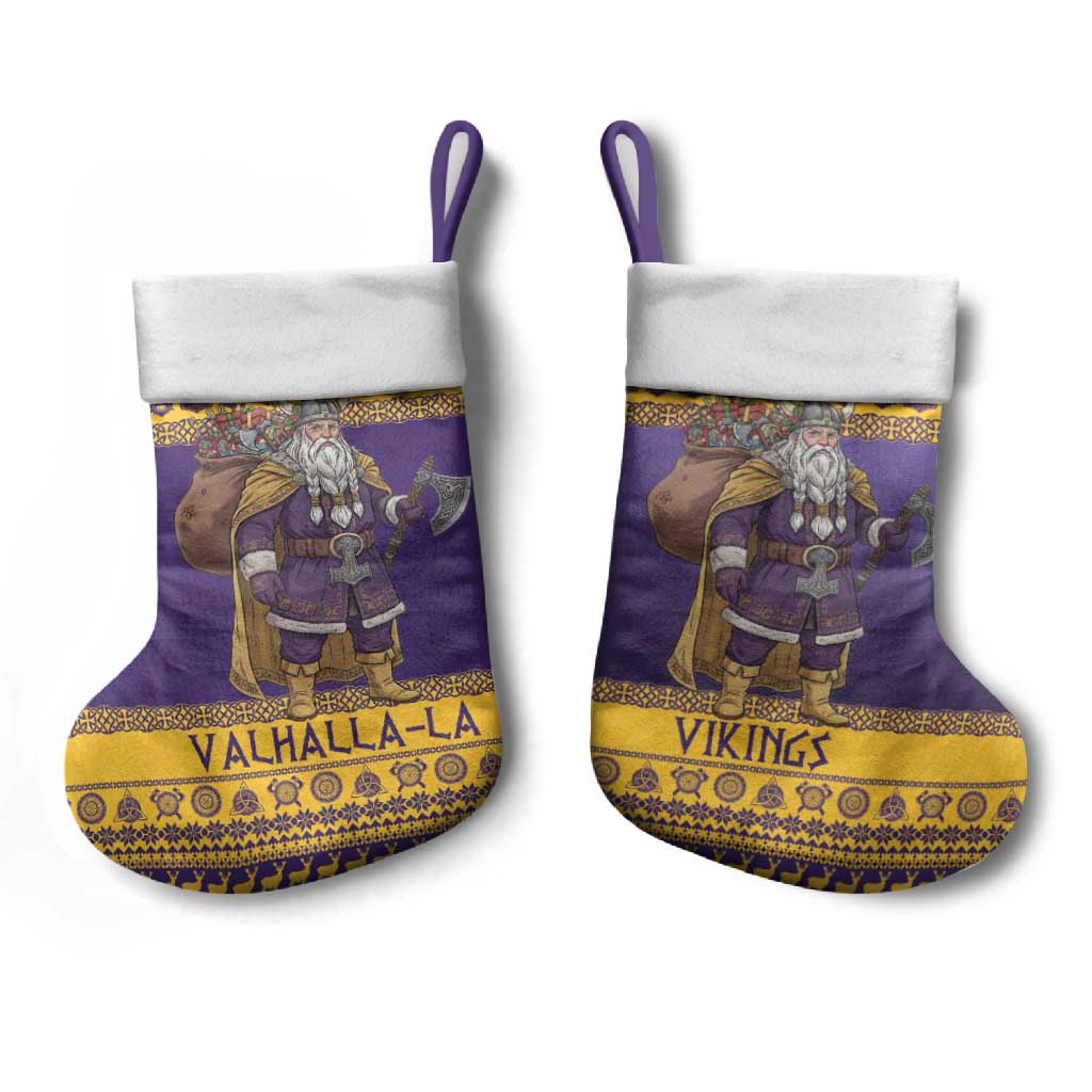 Merry Christmas from Vikingnations Christmas Stocking Valhalla-La Santa - Wonder Print Shop