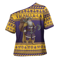 Merry Christmas from Vikingnations Cross Shoulder Shirt Valhalla-La Santa - Wonder Print Shop