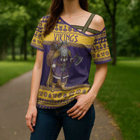 Merry Christmas from Vikingnations Cross Shoulder Shirt Valhalla-La Santa - Wonder Print Shop