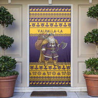 Merry Christmas from Vikingnations Door Cover Valhalla-La Santa - Wonder Print Shop