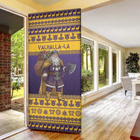 Merry Christmas from Vikingnations Door Cover Valhalla-La Santa - Wonder Print Shop