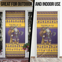 Merry Christmas from Vikingnations Door Cover Valhalla-La Santa - Wonder Print Shop