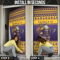 Merry Christmas from Vikingnations Door Cover Valhalla-La Santa - Wonder Print Shop