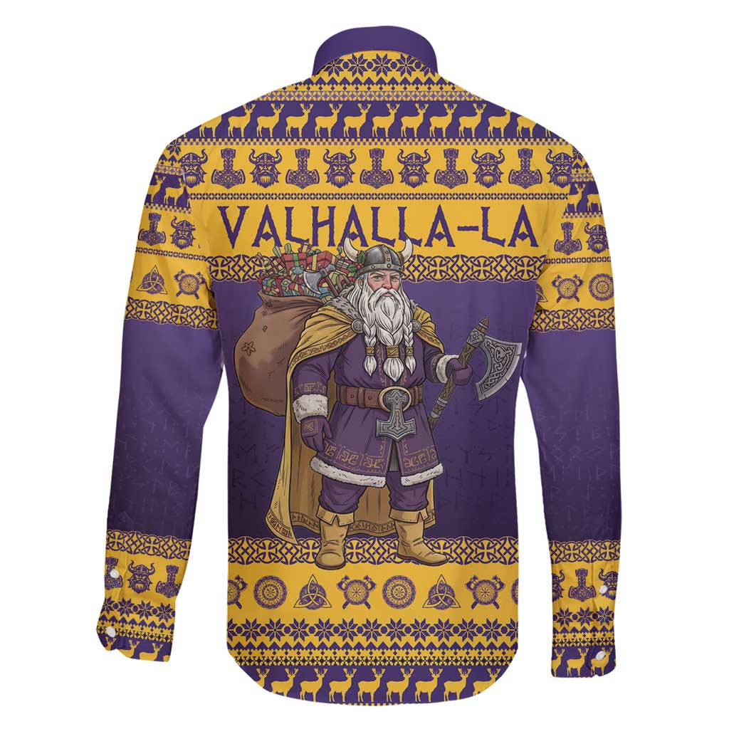 Merry Christmas from Vikingnations Family Matching Short Sleeve Bodycon Dress and Hawaiian Shirt Valhalla-La Santa - Wonder Print Shop