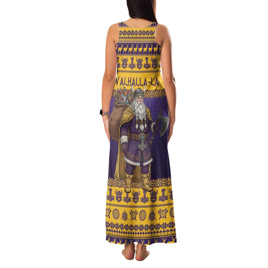 Merry Christmas from Vikingnations Family Matching Tank Maxi Dress and Hawaiian Shirt Valhalla-La Santa - Wonder Print Shop