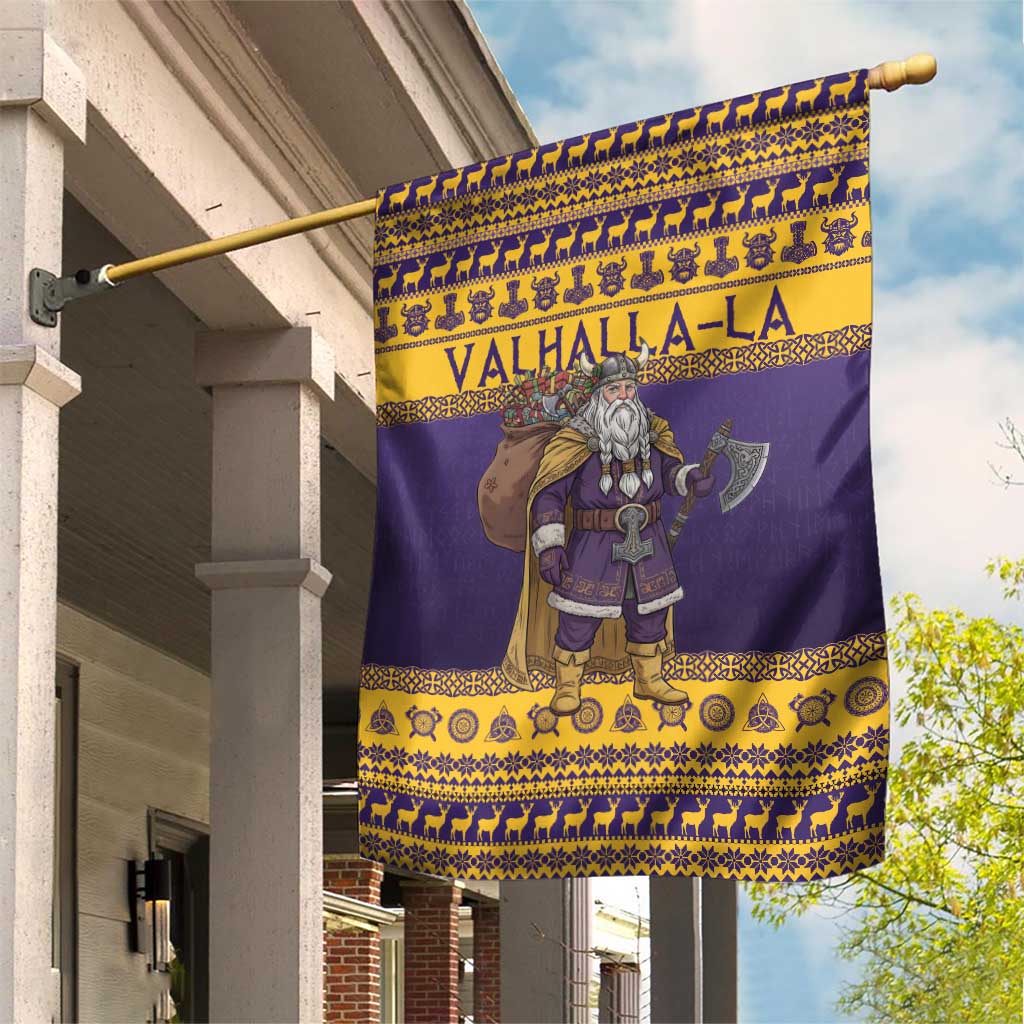 Merry Christmas from Vikingnations Garden Flag Valhalla-La Santa - Wonder Print Shop