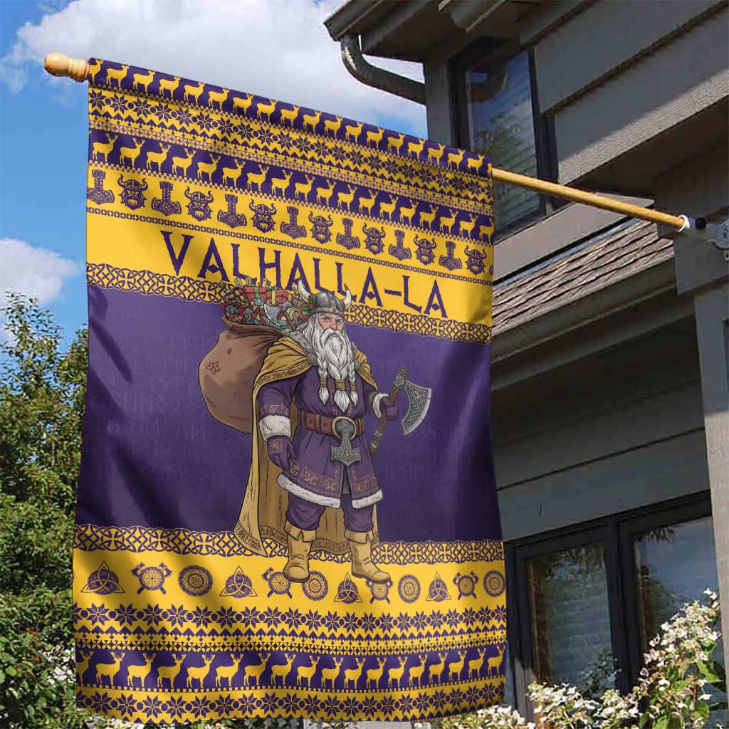 Merry Christmas from Vikingnations Garden Flag Valhalla-La Santa - Wonder Print Shop