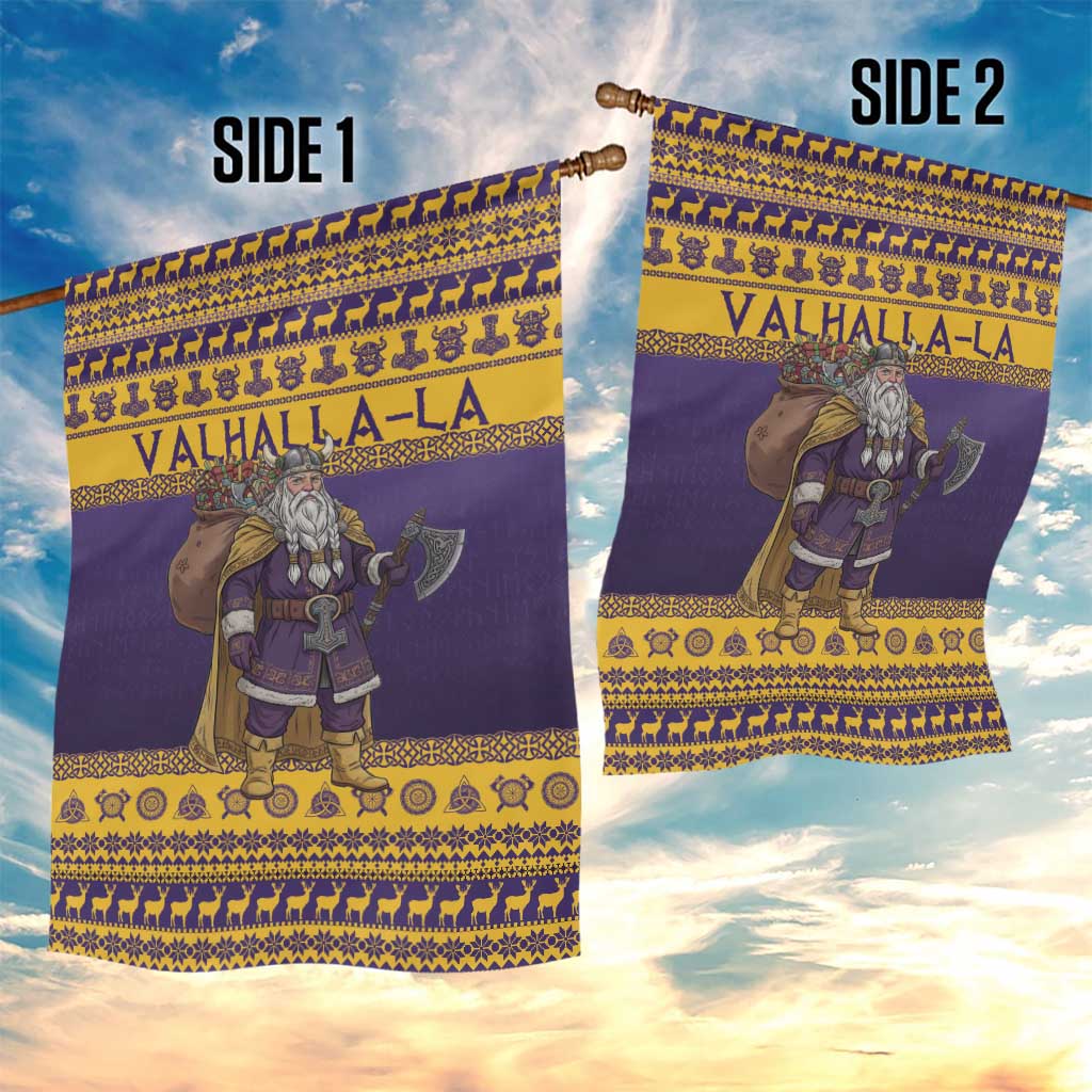 Merry Christmas from Vikingnations Garden Flag Valhalla-La Santa - Wonder Print Shop