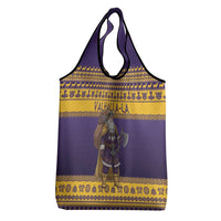 Merry Christmas from Vikingnations Grocery Bag Valhalla-La Santa - Wonder Print Shop