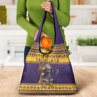 Merry Christmas from Vikingnations Grocery Bag Valhalla-La Santa - Wonder Print Shop