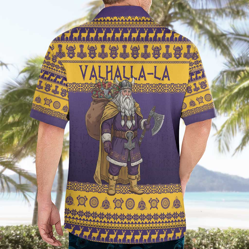 Merry Christmas from Vikingnations Hawaiian Shirt Valhalla-La Santa - Wonder Print Shop