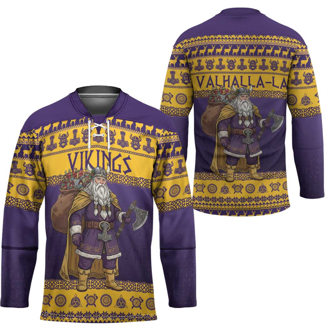 Merry Christmas from Vikingnations Hockey Jersey Valhalla-La Santa - Wonder Print Shop