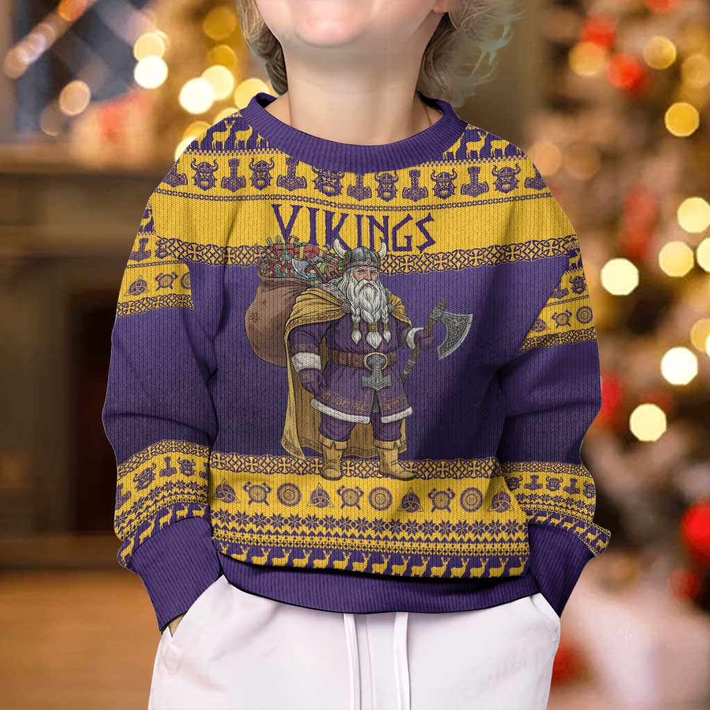 Merry Christmas from Vikingnations Kid Ugly Christmas Sweater Valhalla-La Santa - Wonder Print Shop