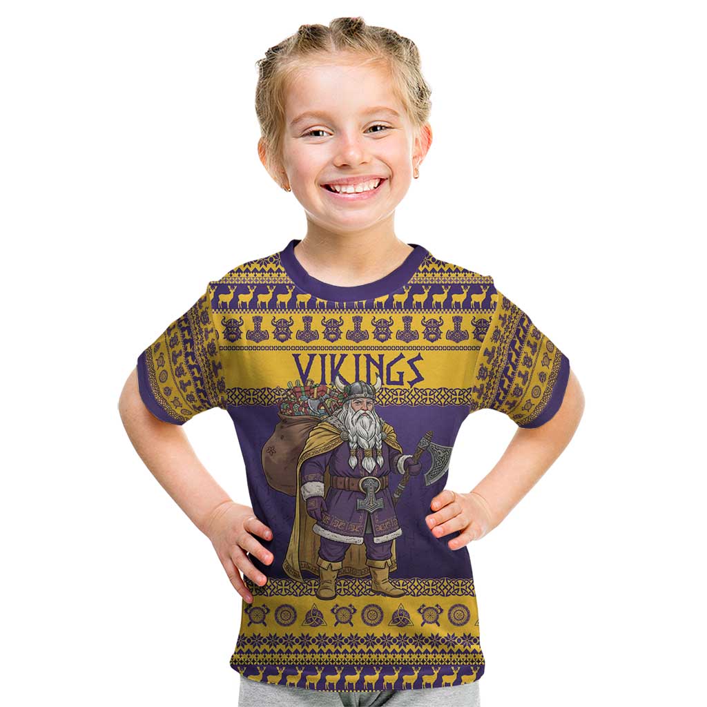 Merry Christmas from Vikingnations Kid T Shirt Valhalla-La Santa - Wonder Print Shop