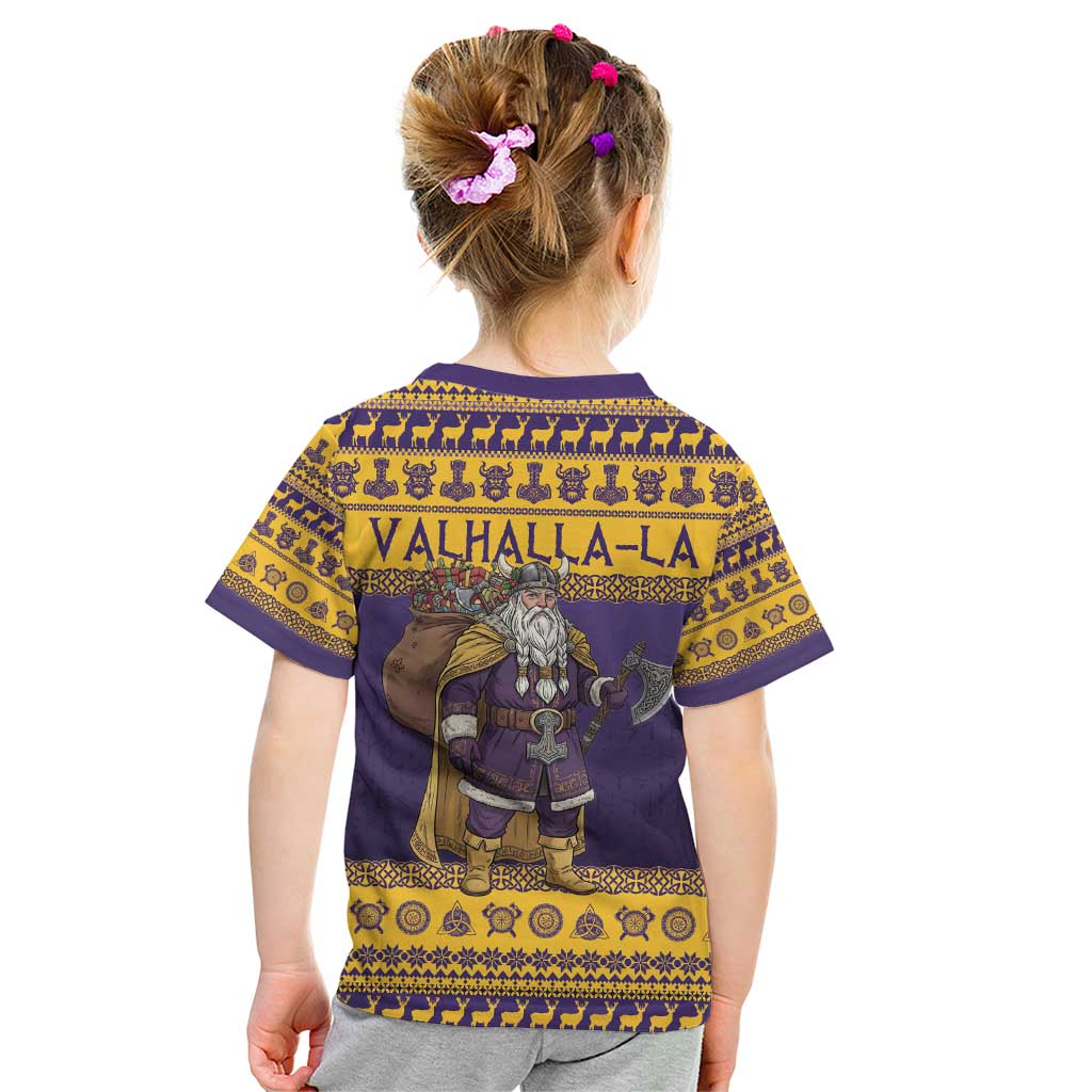 Merry Christmas from Vikingnations Kid T Shirt Valhalla-La Santa - Wonder Print Shop