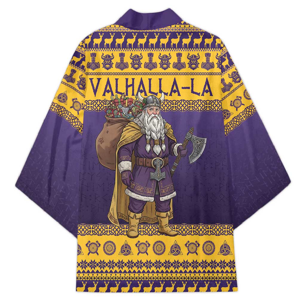 Merry Christmas from Vikingnations Kimono Valhalla-La Santa - Wonder Print Shop
