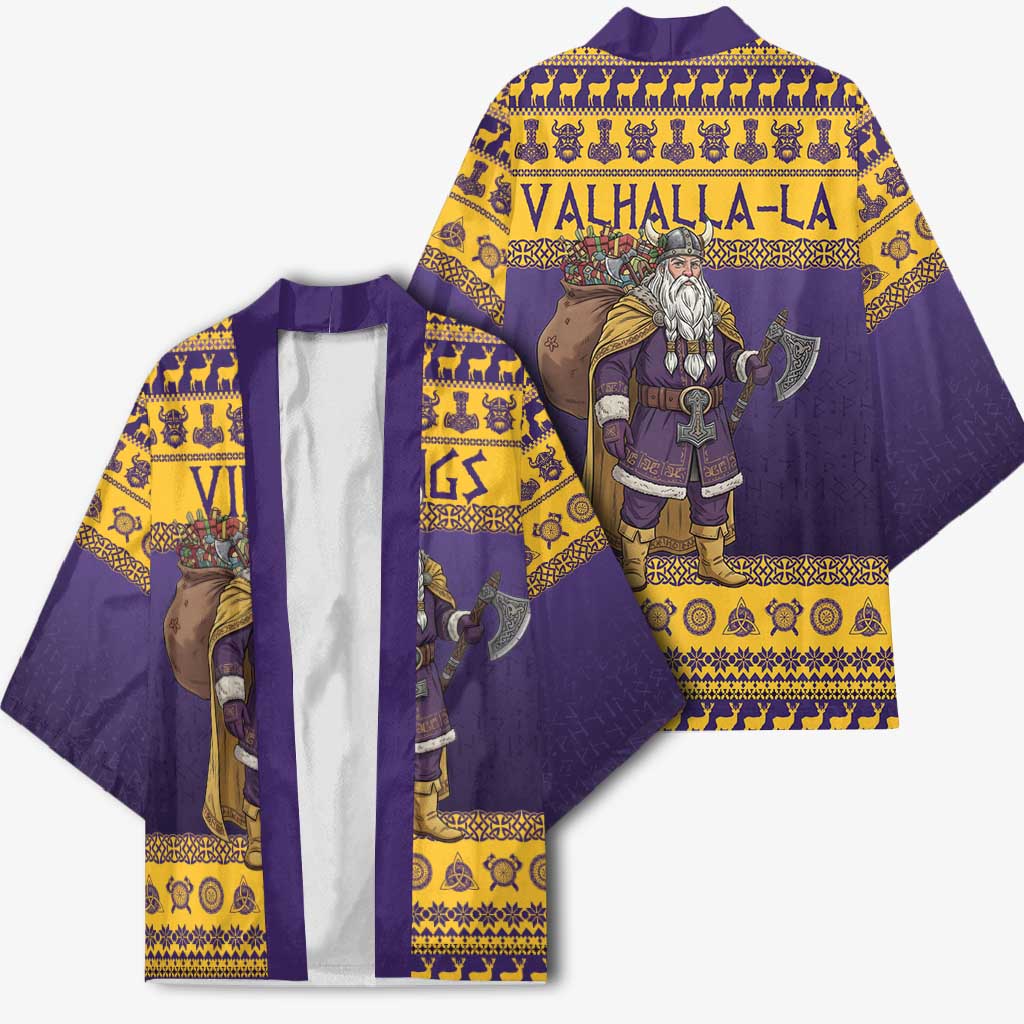 Merry Christmas from Vikingnations Kimono Valhalla-La Santa - Wonder Print Shop