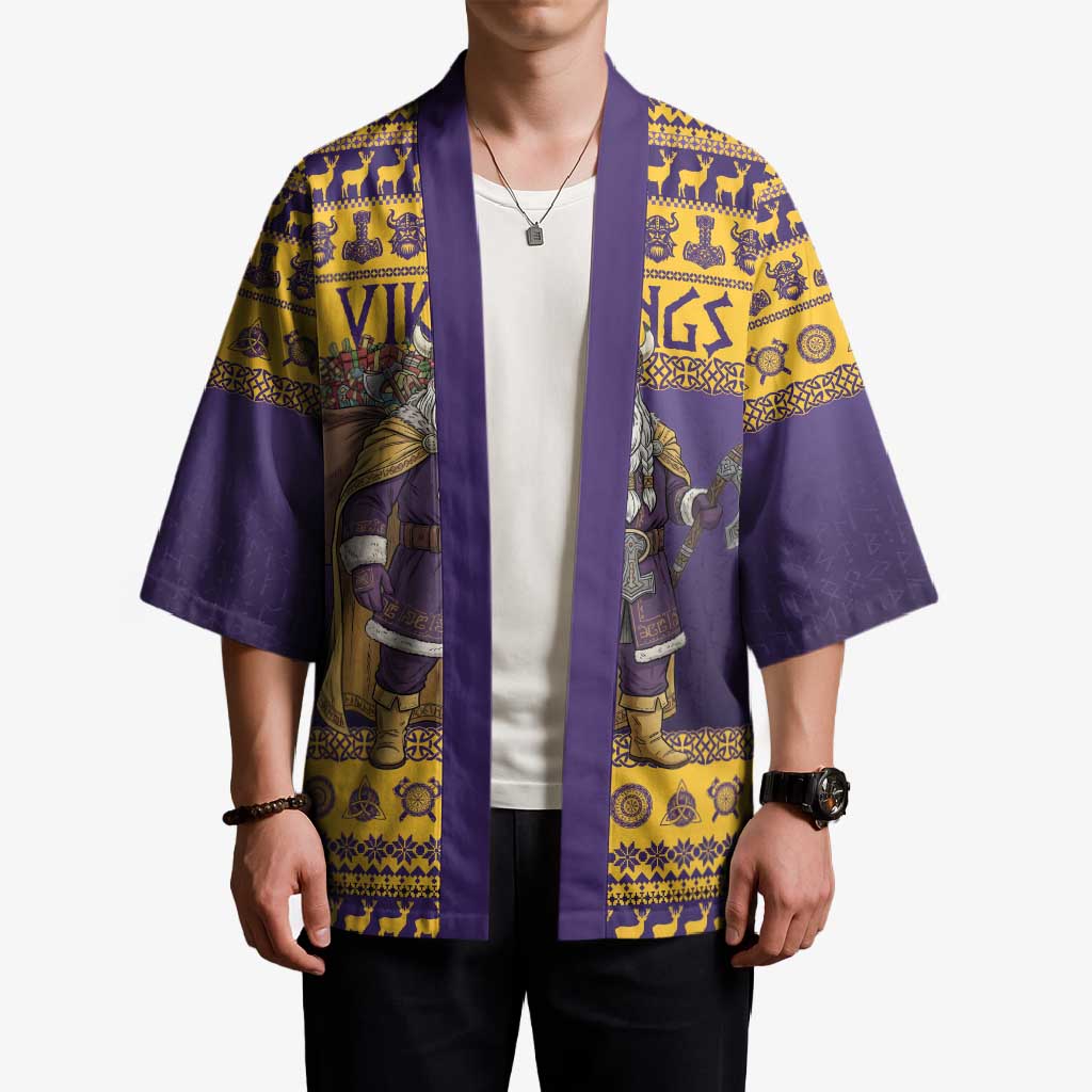 Merry Christmas from Vikingnations Kimono Valhalla-La Santa - Wonder Print Shop