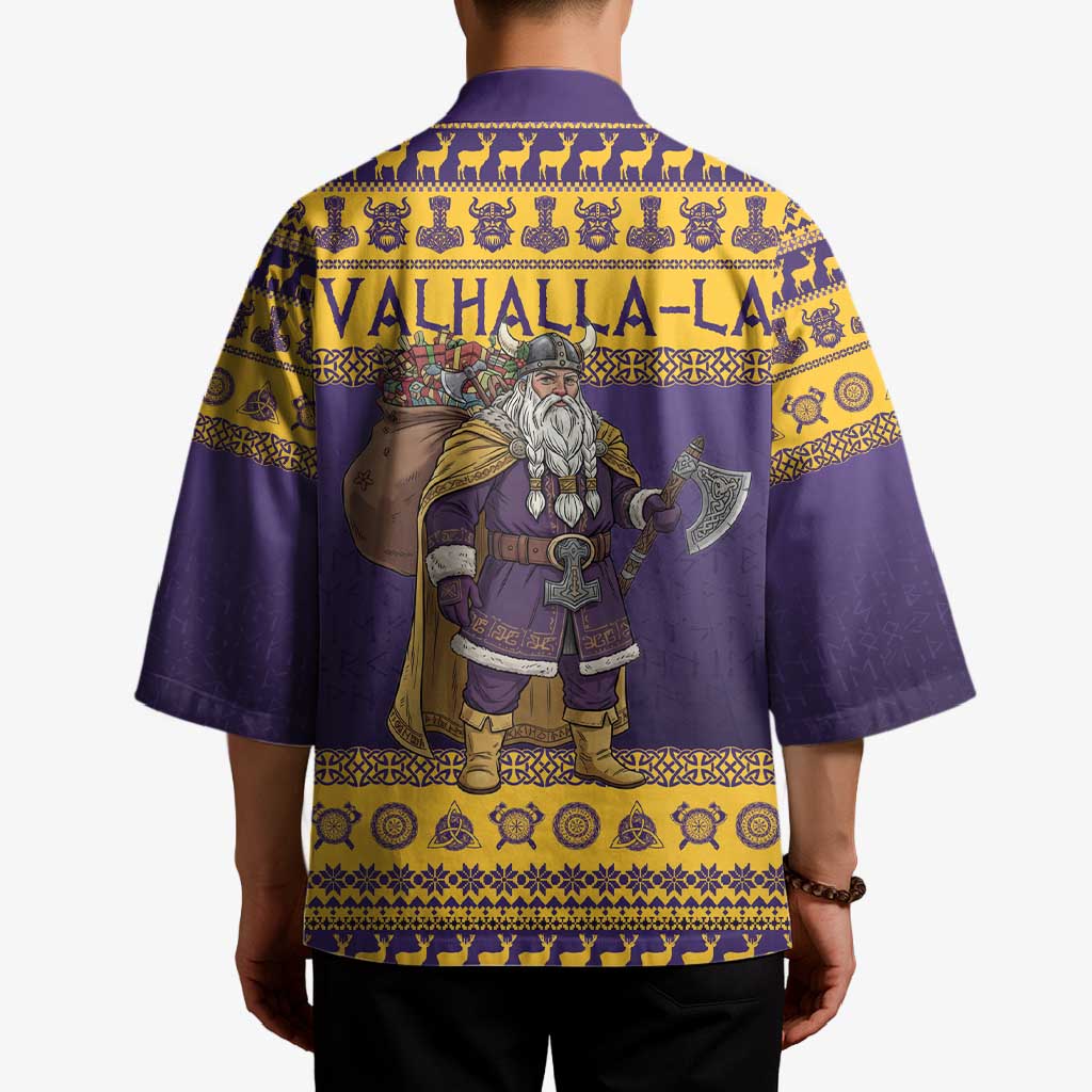 Merry Christmas from Vikingnations Kimono Valhalla-La Santa - Wonder Print Shop