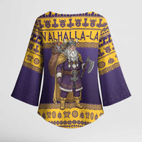 Merry Christmas from Vikingnations Kimono Sleeve Blouse Valhalla-La Santa - Wonder Print Shop