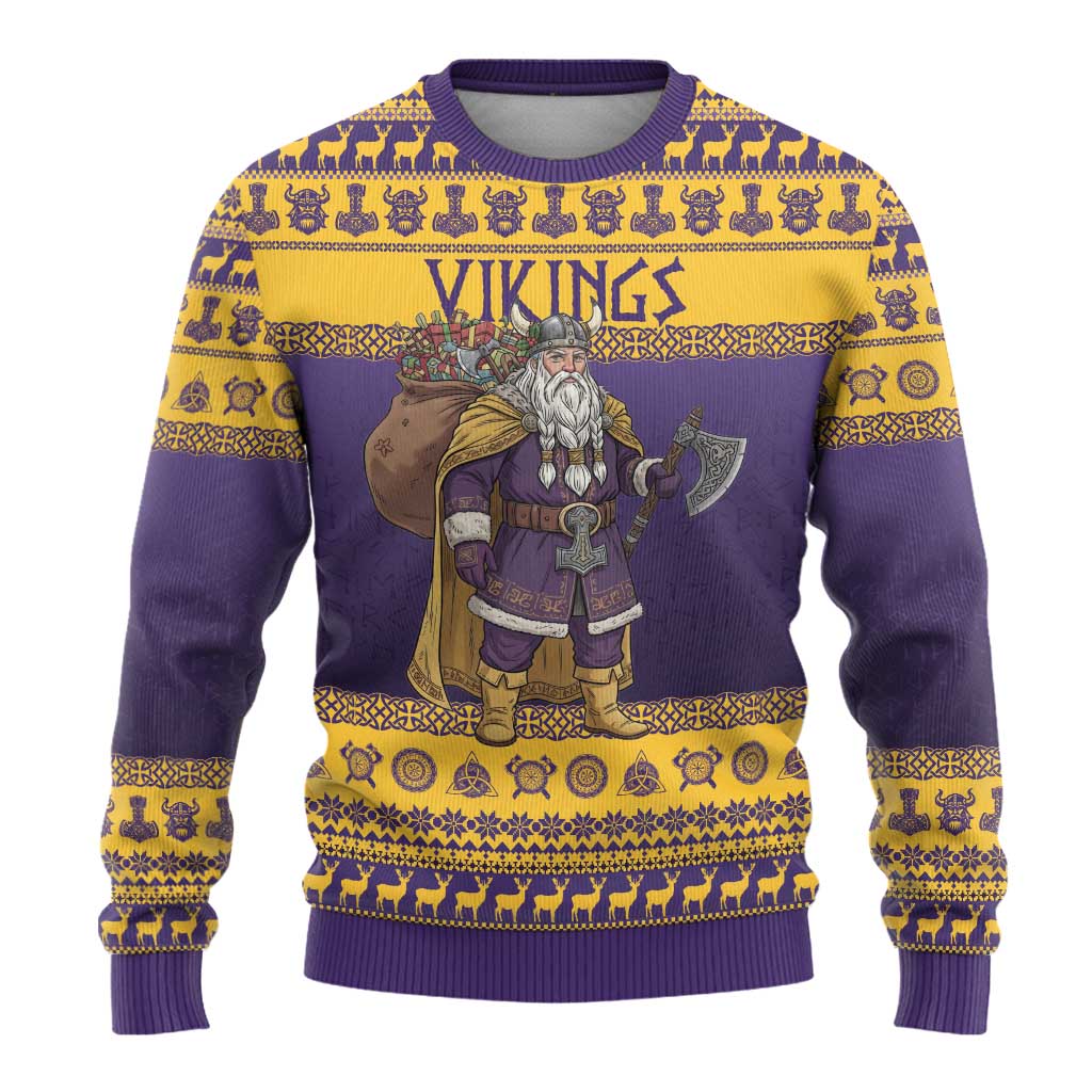 Merry Christmas from Vikingnations Ugly Christmas Sweater Valhalla-La Santa - Wonder Print Shop