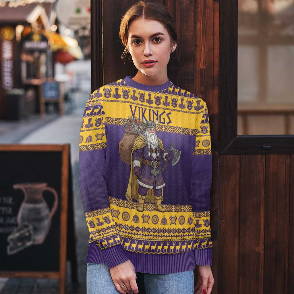 Merry Christmas from Vikingnations Ugly Christmas Sweater Valhalla-La Santa - Wonder Print Shop