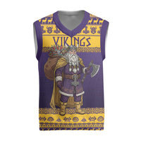 Merry Christmas from Vikingnations Christmas Knitted V-Neck Vest Valhalla-La Santa - Wonder Print Shop