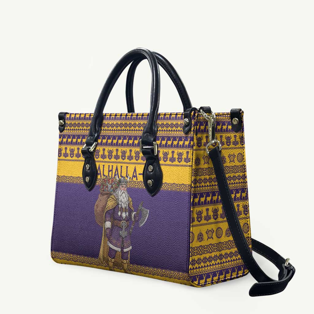 Merry Christmas from Vikingnations Leather Bag Valhalla-La Santa - Wonder Print Shop