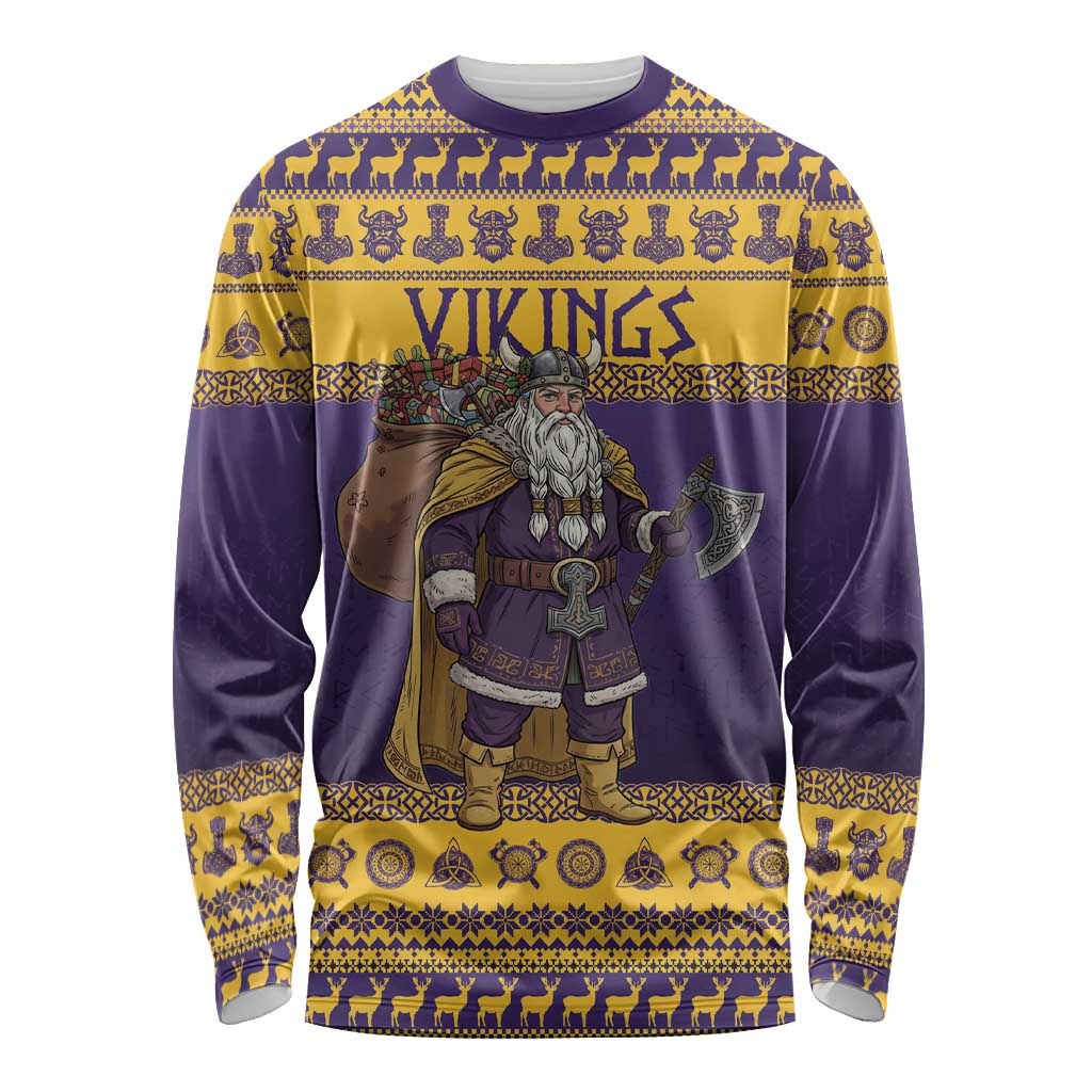 Merry Christmas from Vikingnations Long Sleeve Shirt Valhalla-La Santa - Wonder Print Shop