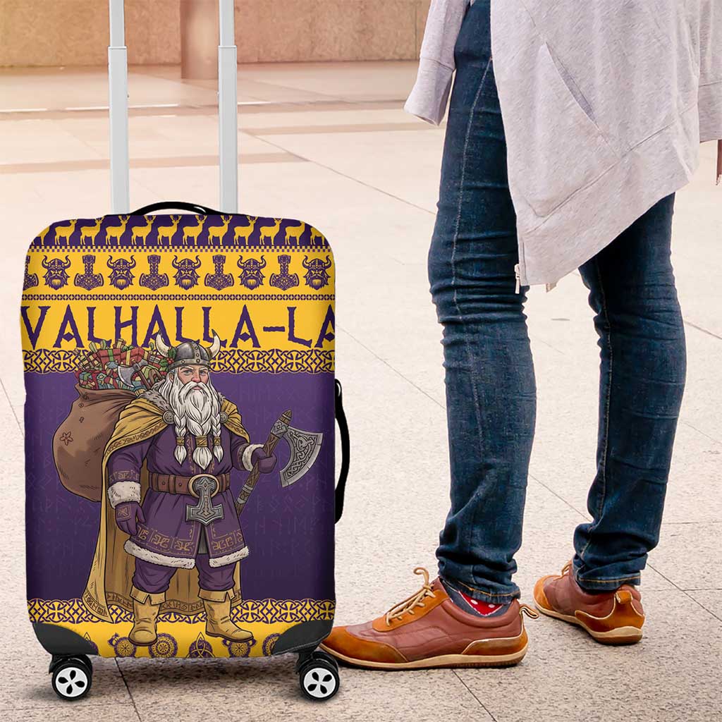 Merry Christmas from Vikingnations Luggage Cover Valhalla-La Santa - Wonder Print Shop