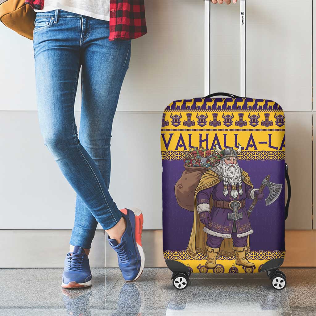 Merry Christmas from Vikingnations Luggage Cover Valhalla-La Santa - Wonder Print Shop